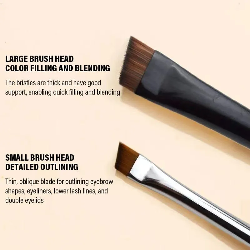 Profesyonel Kaş Fırçası Eyeliner Açılı Düz Kafa Bıçak Göz Kalemi Kaş Kontur Makyaj Fırçaları Çift kafalı Makyaj Aracı 1 ~ 10 ADET — image 4