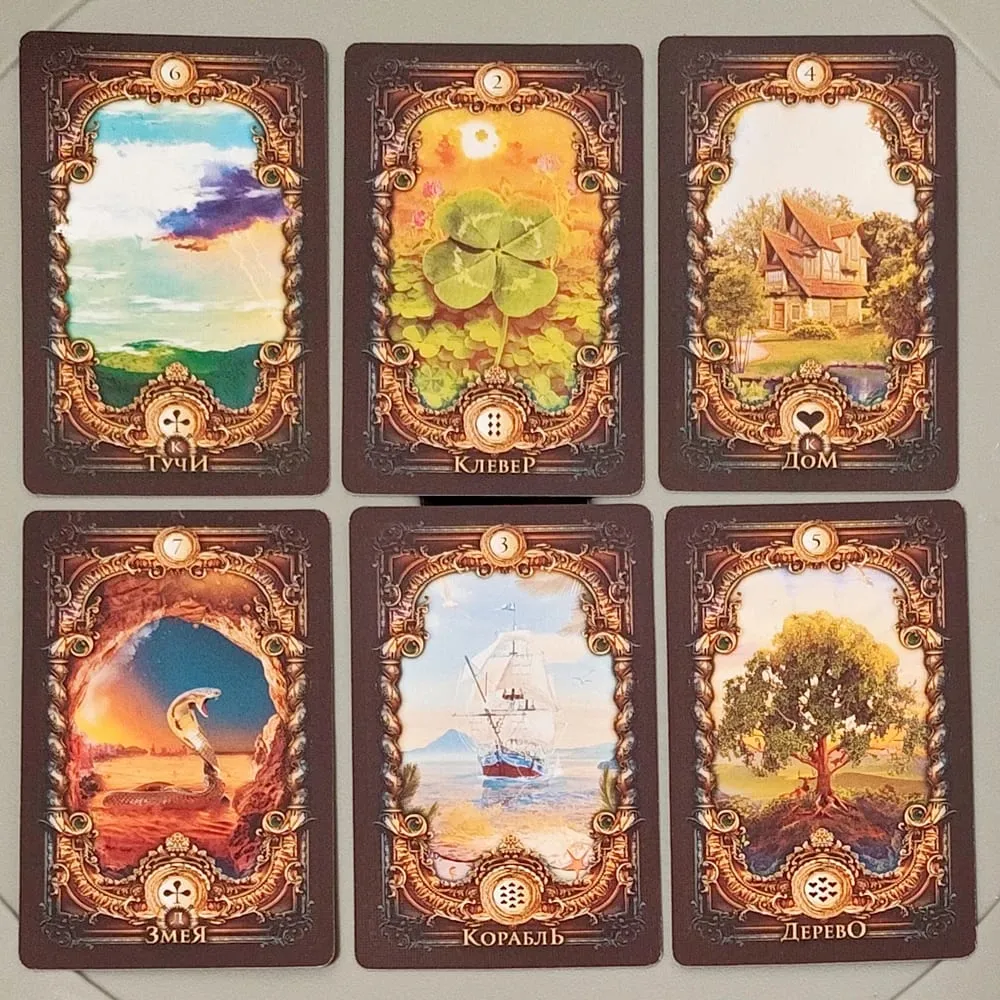 Magic Mirror Lenormand A Deluxe 40 Kartlı Kehanet Sistemi (36 Adet Lenormand Kartı + 4 Ekstra Kart) Rusça 9*6cm — image 6