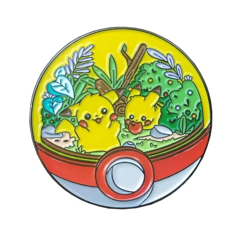 Pin Enamel Pokemon Gengar Dan Pin Lapel Pikachu untuk Beg galas Lencana Roti Kerongsang Pingat untuk Pakaian Hadiah Perhiasan untuk Rakan