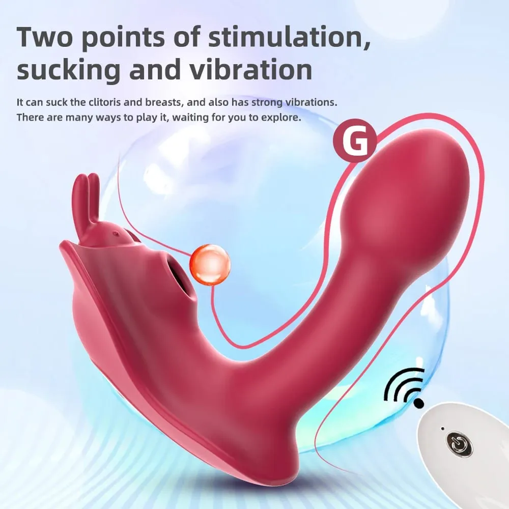 Sucker Vibrator Dildo untuk Wanita Bergetar Klitoris Stimulator Alat Kawalan Jauh Boleh Dipakai G Spot Massager Seluar Dalam Mainan Seks Wanita