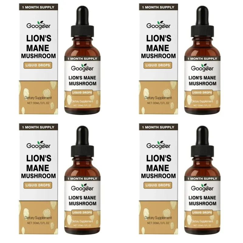 Googeer Lion's Mane Mushroom Liquid หยดหน่วยความจำและการสนับสนุนโฟกัสเพื่อความชัดเจนทางปัญญา ความคล่องตัวทางจิต ปราศจากแอลกอฮอล์ 30 ML — image 11