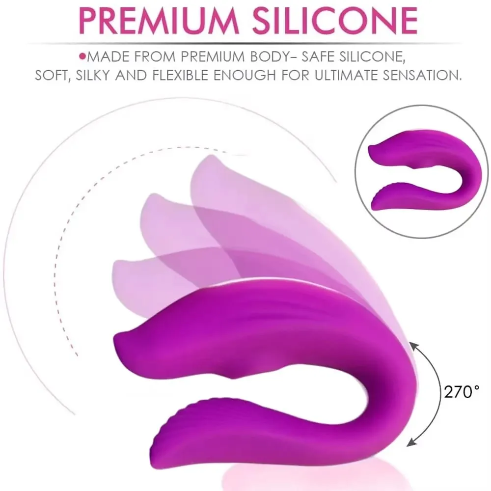 Kraftig sugende trådløs fjernbetjening Vibrator Bærbar U-formet dildo massageapparat Dobbelt klitoris stimulation par voksen sexlegetøj til kvinder — image 3