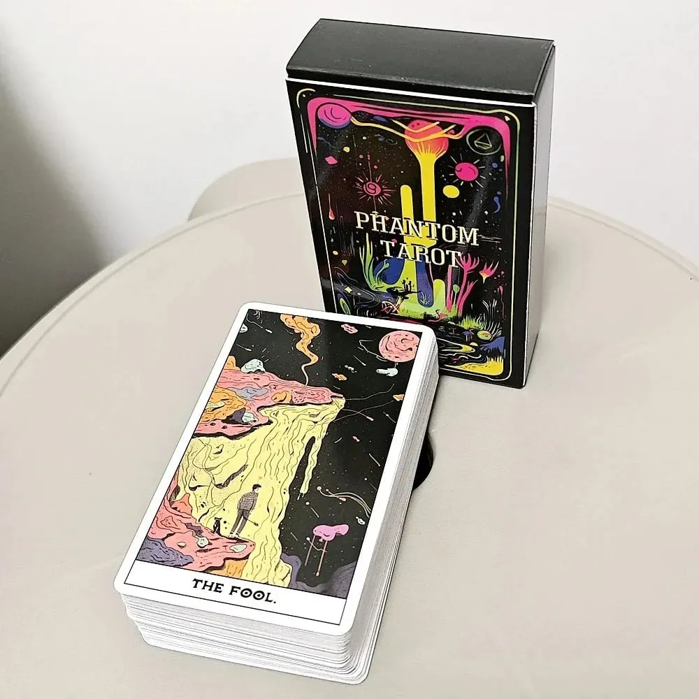 Phantom Tarot Set completo di 78 carte da gioco da tavolo personalizzate in stile Neon Art per divinazione desktop — image 3