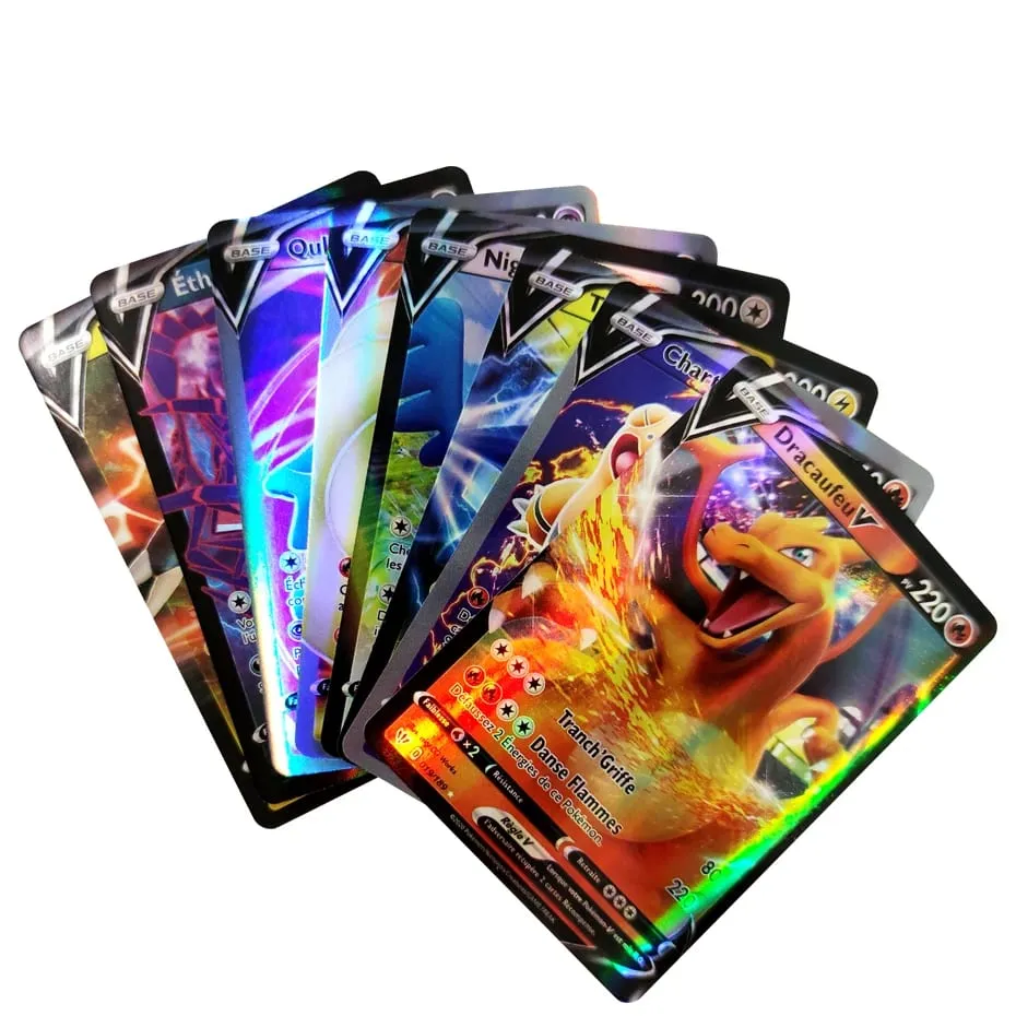 Cartes Pokemon VMAX V EX GX MEGA Version française, Collection de cartes, entraîneur de combat, jouets de noël pour enfants, cadeau — image 3