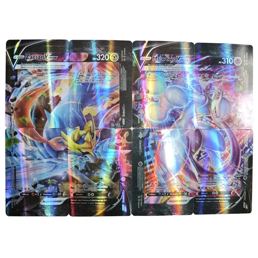 Versione francese Carte Pokemon VMAX V EX GX MEGA VSTAR Carte Collection Battle Trainer Regalo di giocattoli di Natale per bambini — image 3