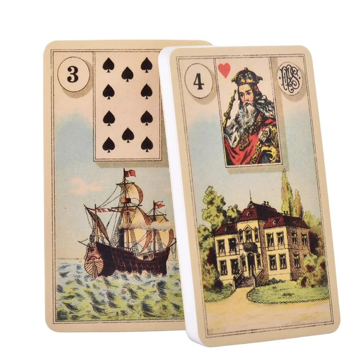 36 Arte a colori Gioco di carte Divinazione Tarocchi Tableau Grand Tableau Lenormand Panno Grand Tableau Leno — image 2