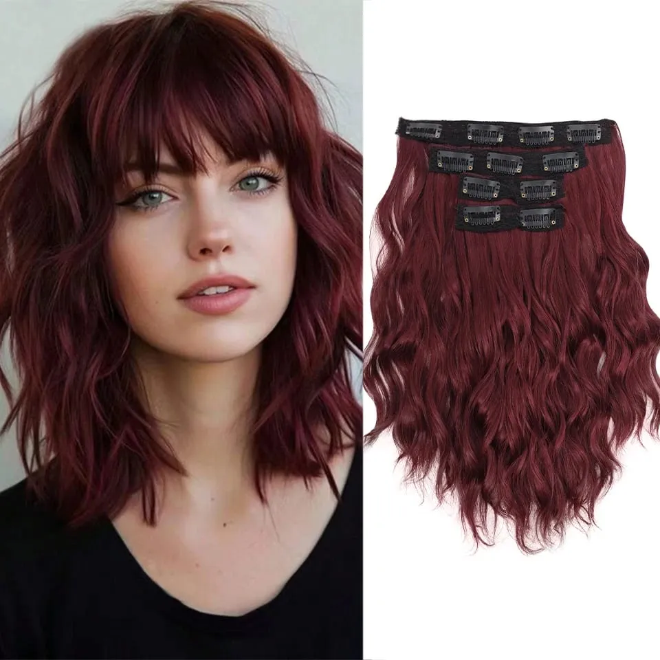 Estensioni dei capelli con clip a rotolo corto in quattro pezzi da 12 pollici, adatte per le riunioni quotidiane delle donne, Gestivals e celebrazioni — image 8
