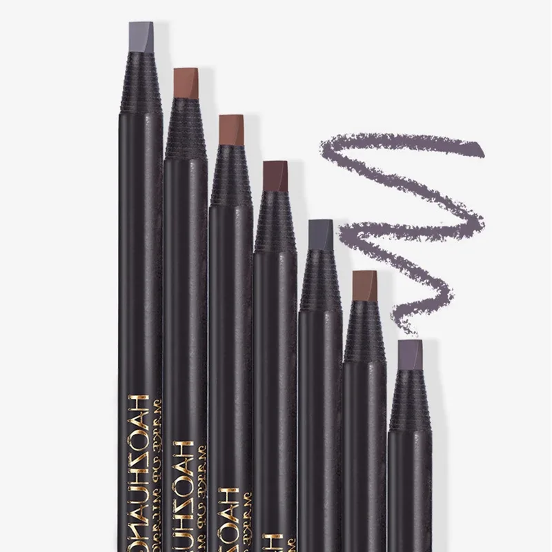 Pull Eyebrow Pencil Black Makeup High Quality Wild Line Eyebrow Pencil Hard Core Flat Head Pen White Waterproof — image 6
