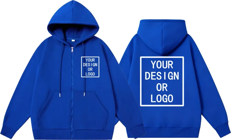 Personnalisez votre propre logo/photo Personnalisé Personnalisé Homme Femme Bricolage Fermeture Éclair Sweat à capuche Décontracté Sweat à capuche Nouveau Pull — image 8