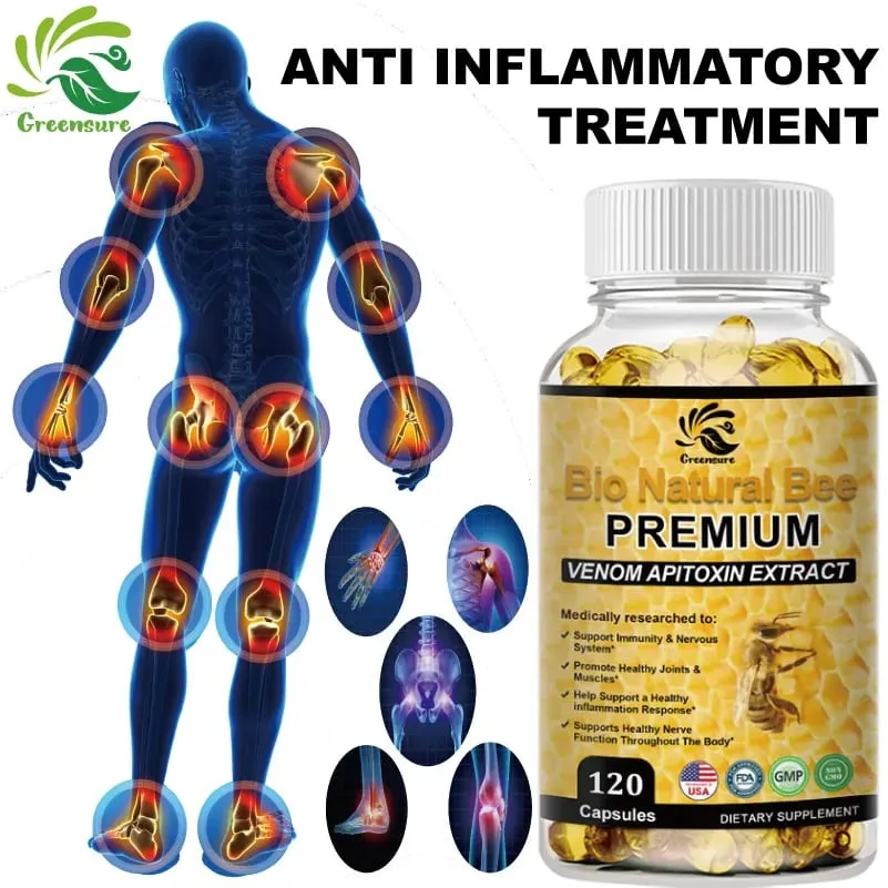 Greensure Natural BEE Venom Capsule for Immunity and Anti-oxidation - 60/120 Capsules - Non-GMO — image 1