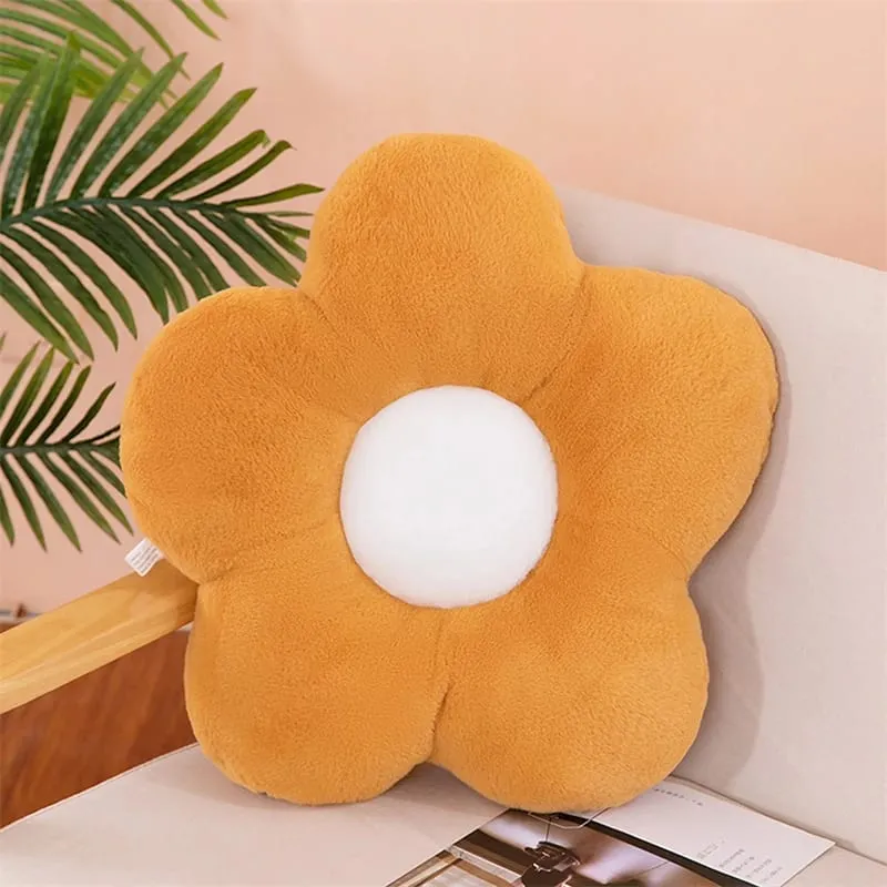 ปฏิบัติ 35 ซม. Kawaii ดอกไม้ที่มีสีสันหมอน Plush Cushion Soft Sunflower Plant Mat ตุ๊กตาโซฟาเตียง Sleeping Back Decor ของขวัญ — image 17