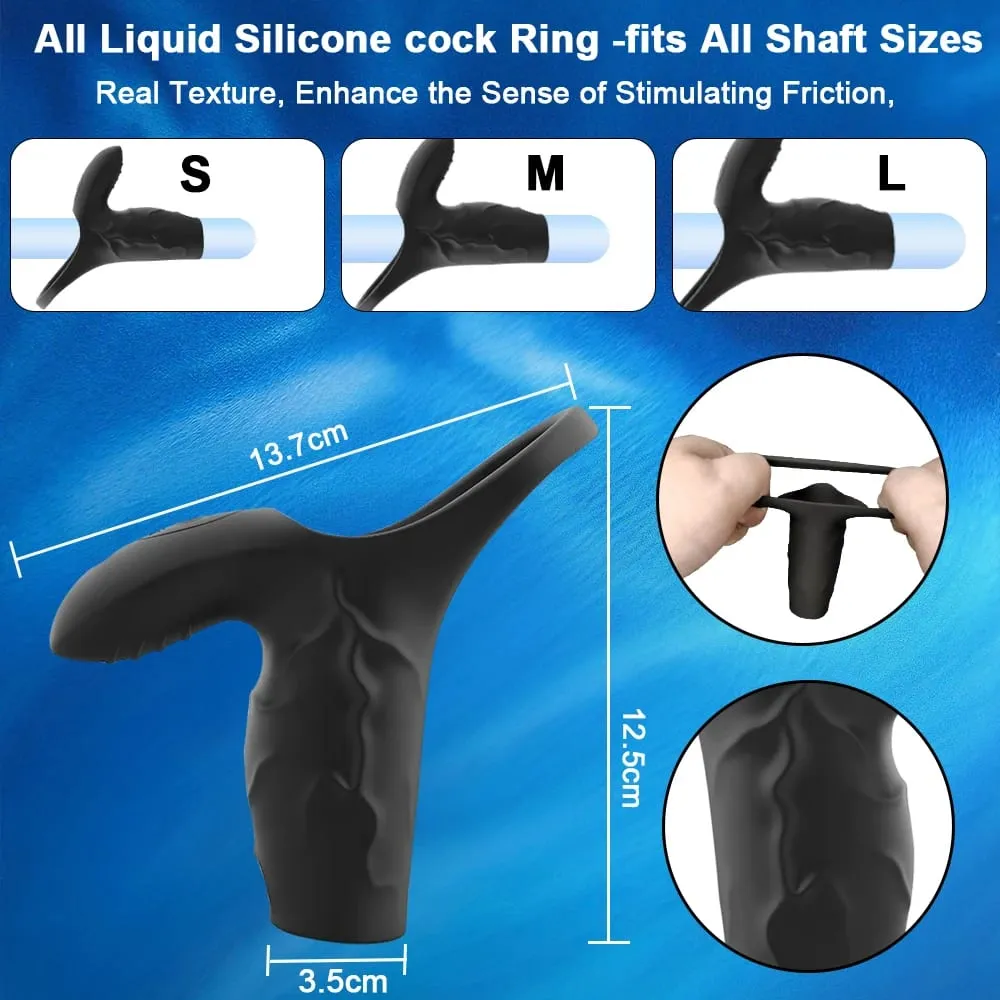 Titreşimli Penis Kollu 10 Modları Horoz Halka G Noktası Teşvik Vibratör Erkekler için Seks Oyuncakları Penis Gecikme Boşalma Ereksiyon Eğitmen 18 — image 6