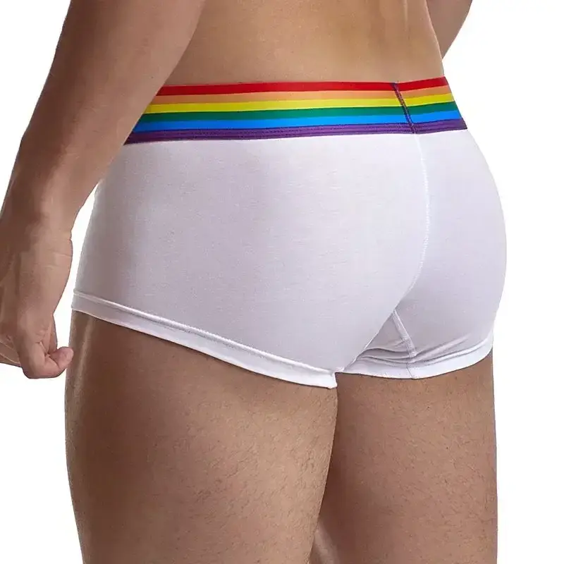 Rainbow Belt Man Underpants Boxershorts Cotton Men Boxers Male Breathable Underwear Men’s Panties Soft Boxer Briefs Balck White — image 4