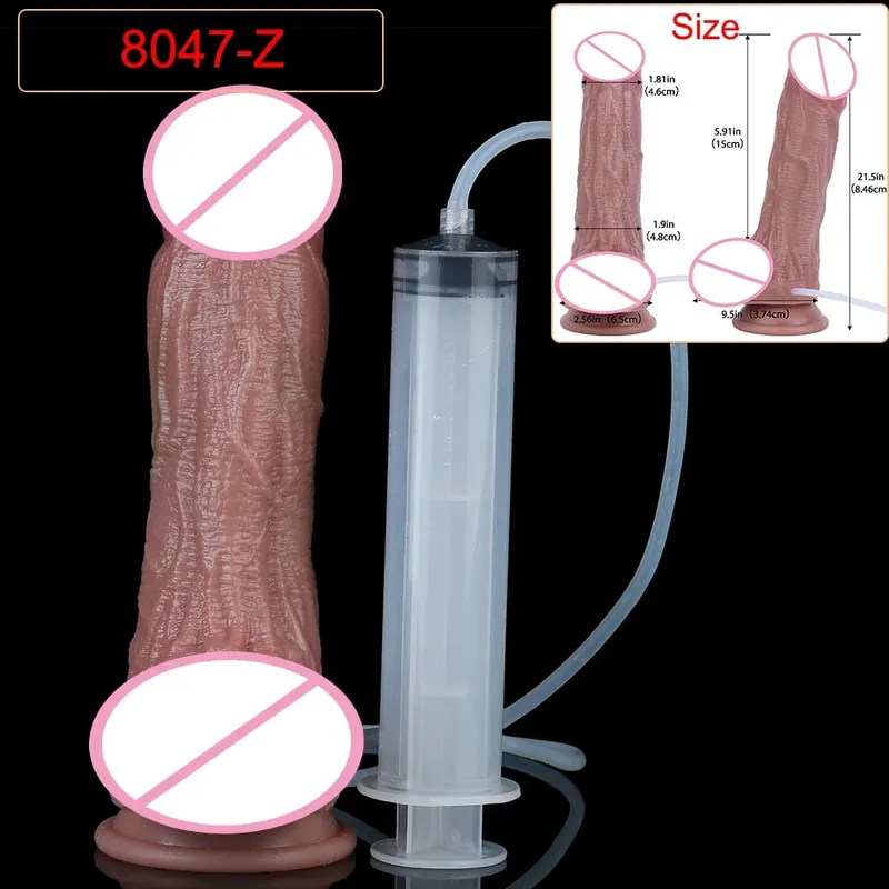 Hluboké žíly Ultra stříkající dildo Silikon Skin Touch Dlouhá ejakulační zátka na zadeček Pro muže Ženy Stimuluje G-Spot 18+ Sexuální hračky — image 27