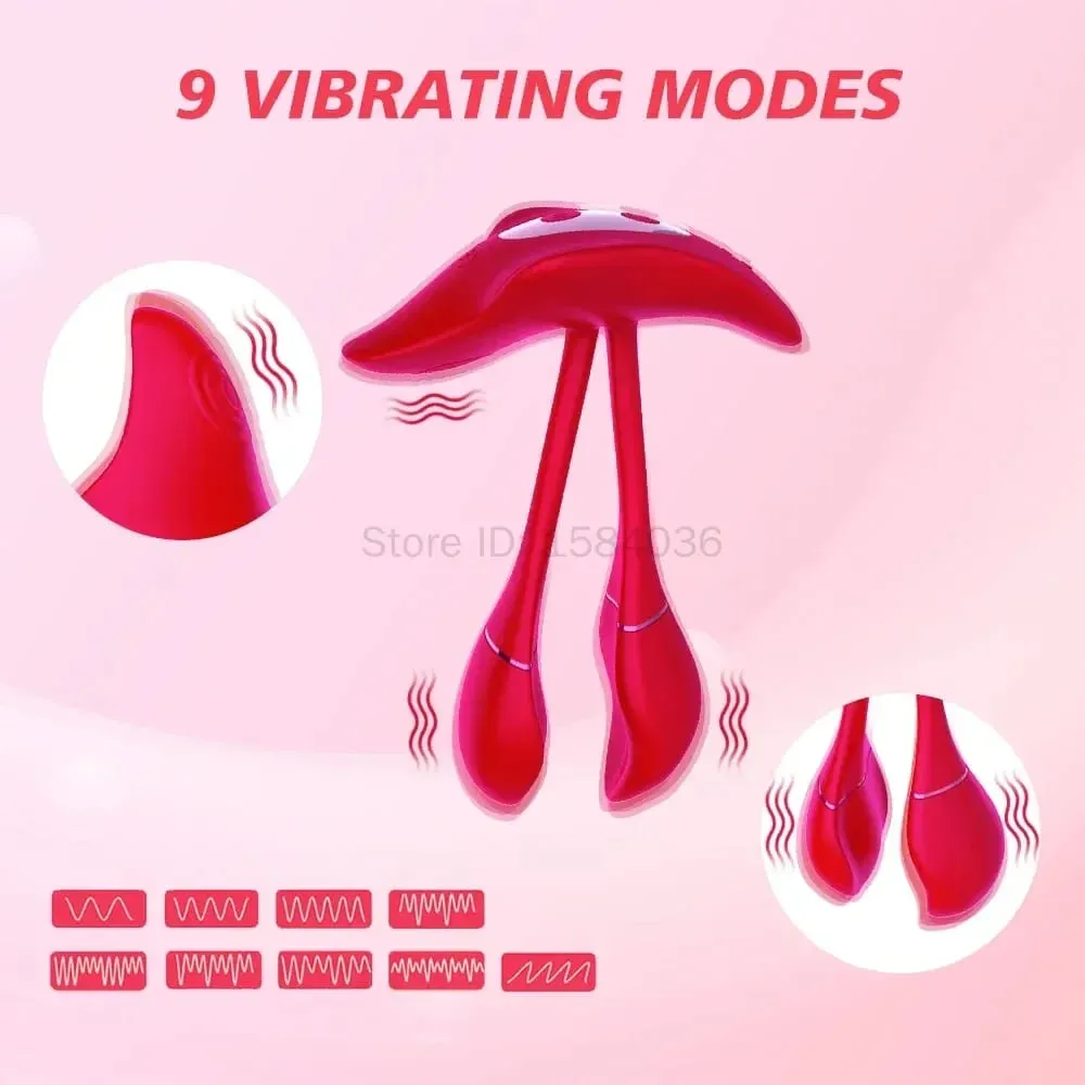 Kontrol Aplikasi 9 Kecepatan Penggetar Vagina G Spot Anal Pemijat Ganda Stimulator Telur Bergetar Dapat Dipakai 18 + Mainan Seks Dewasa untuk Wanita — image 3
