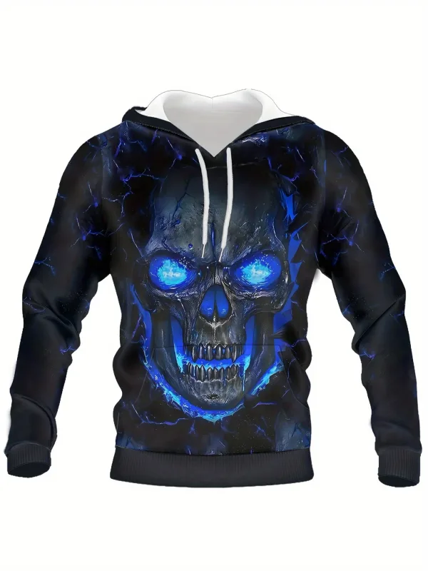 Felpe con teschio e rosa stampate in 3D Abbigliamento sportivo con coulisse Top a maniche lunghe Felpe con cappuccio da uomo Street Graphic Abbigliamento da uomo