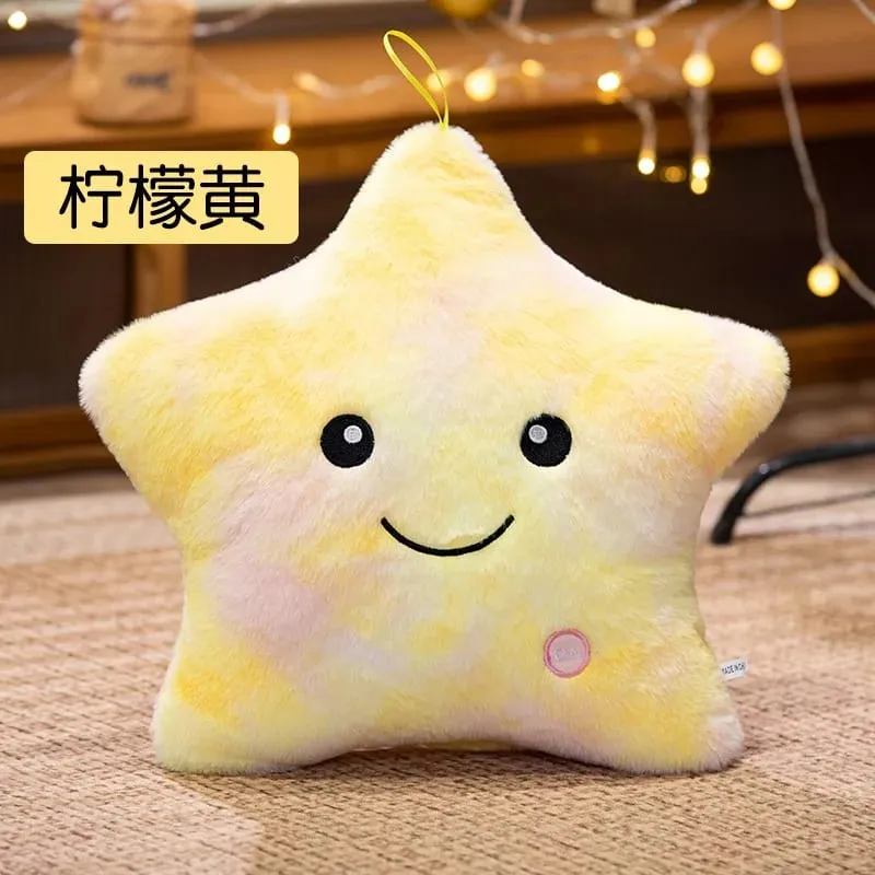 24*22CM Leuchtende fünfzackigen Stern Plüsch Spielzeug Glowing Star Gefüllte Weiche Puppe Kissen Schöne Halloween Weihnachten geschenke — image 6