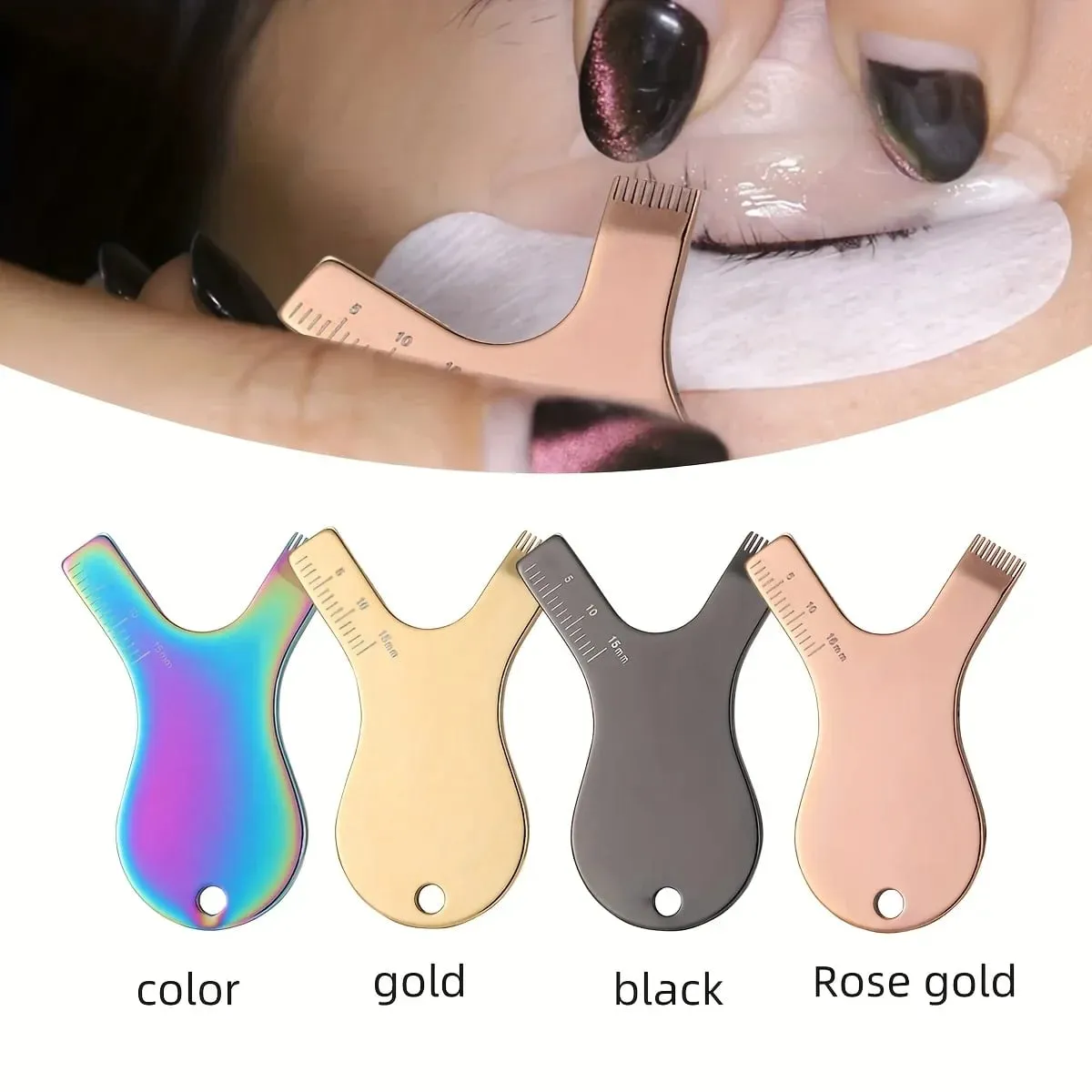 Lash Lift Brush Eyelashlift Perm Tool Reuseable Stainless Steel Eyelash Brush Clean Comb Y Shape Grafted Eyelashes Brushes — image 3