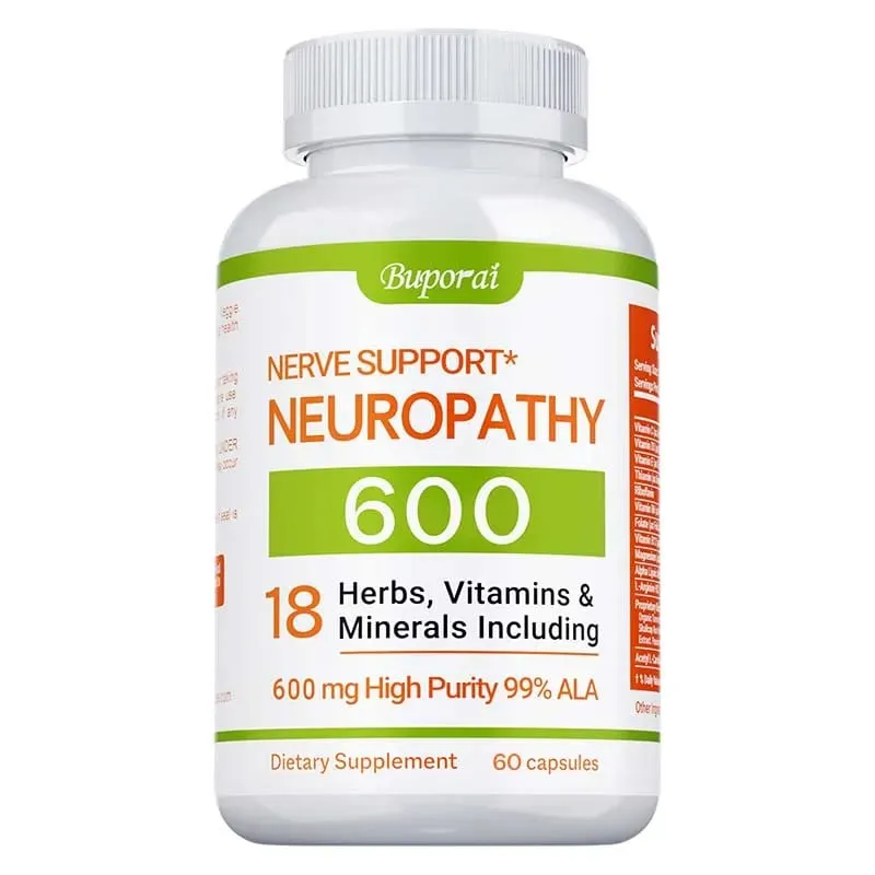 Suplement wspomagający neuropatię 600 mg - wspomaga układ nerwowy, łagodzi stres, wspomaga funkcjonowanie mózgu i zwiększa energię — image 8