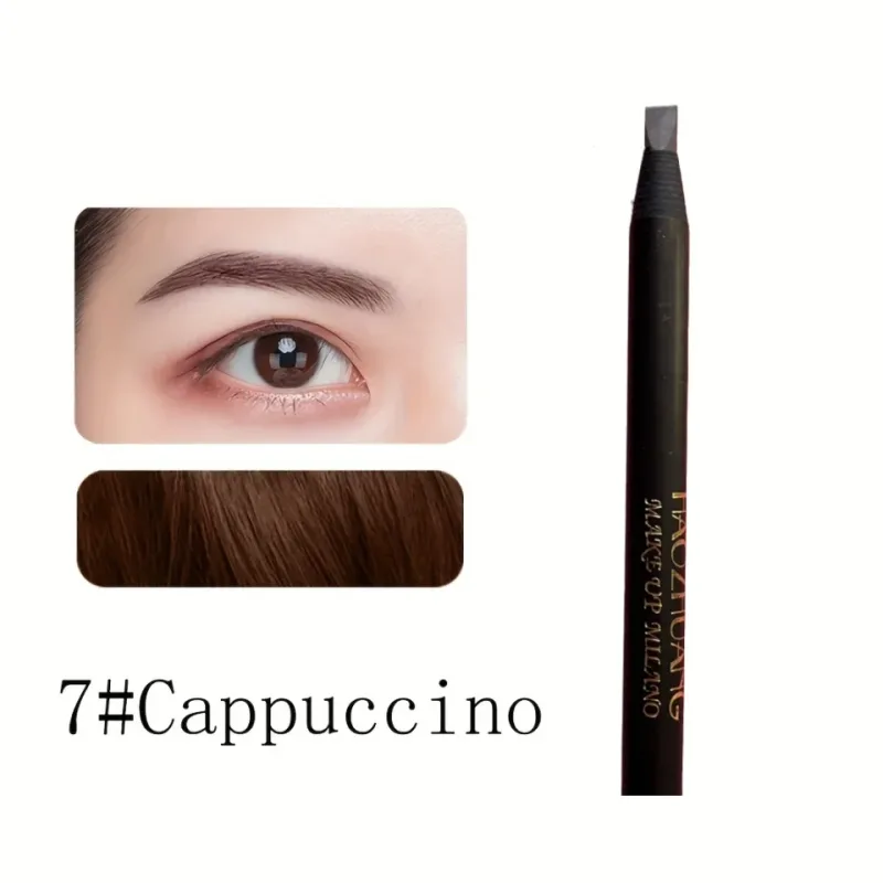 Pull Eyebrow Pencil Black Makeup High Quality Wild Line Eyebrow Pencil Hard Core Flat Head Pen White Waterproof — image 10