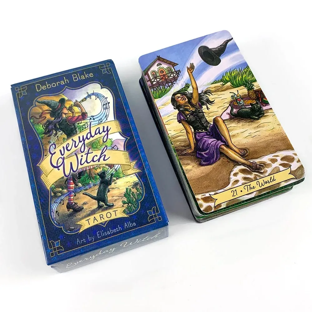 1 scatola di tarocchi delle streghe di tutti i giorni con guida - Set di 78 carte Gioco per feste a tema stregoneria Pratiche carte dei tarocchi magici