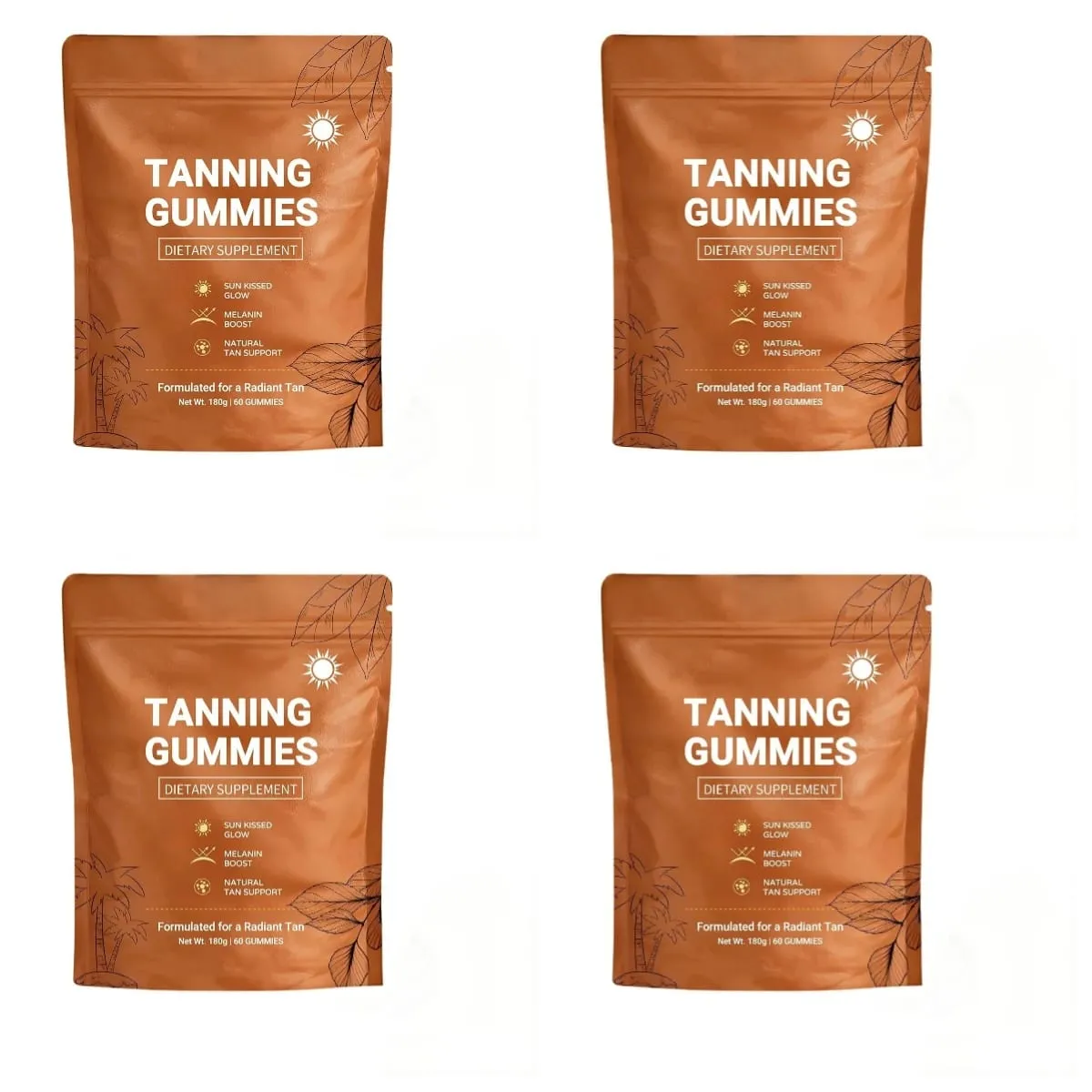 Żelki opalające dla kobiet Bezsłoneczny brązujący blask wspierający Wegańskie Bez cukru, bez GMO Astaksantyna i likopen 60 szt. — image 9