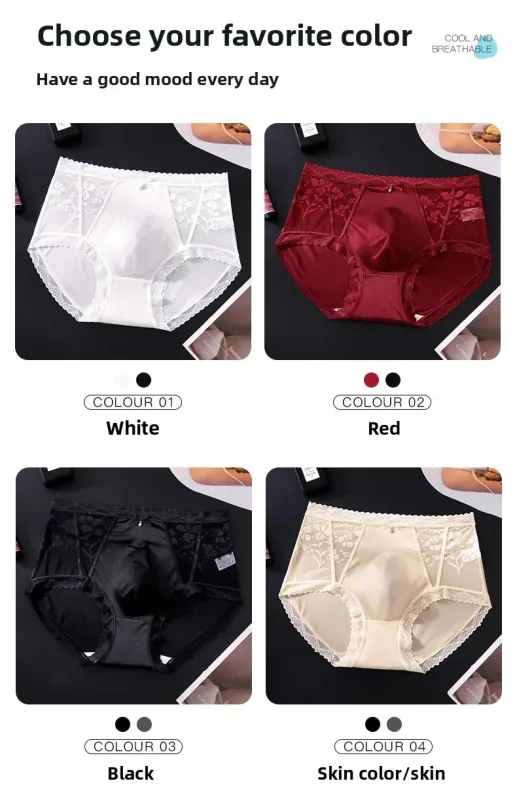 Confezione da 2 slip da uomo in pizzo di raso a vita media, custodia 3D, fiocco in strass, bordo smerlato elastico alto, liscio — image 7