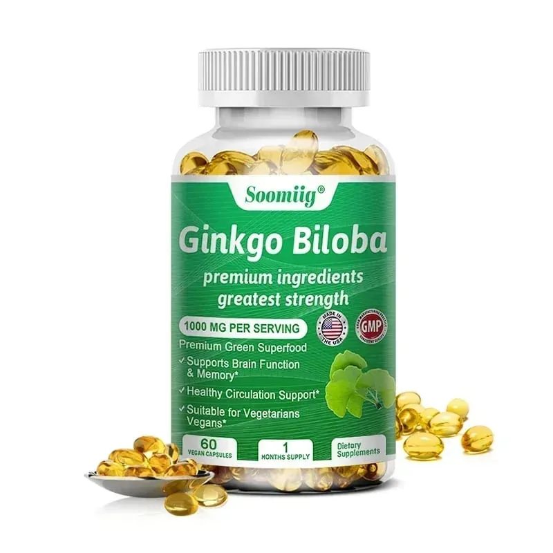 Ginko Biloba Capsules - Brain Supplement for Memory and Focus - Ginkgo Biloba Supplements for Good Vision — image 9