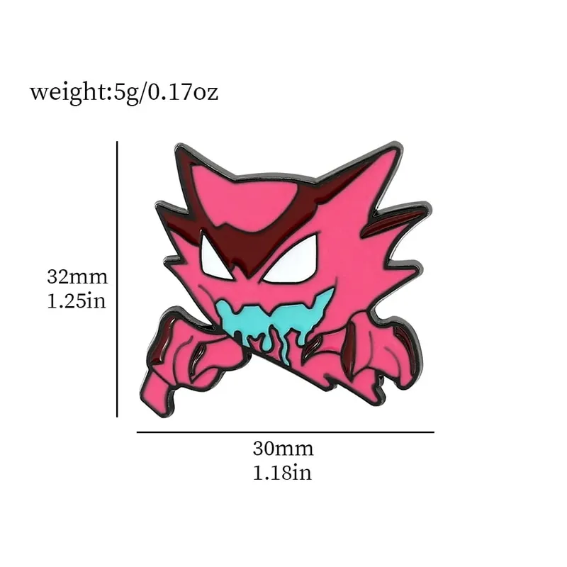 Broches de dessin animé Gengar, épingles à revers en émail pour sac à dos, accessoires de Collection de Fans, broches cadeaux — image 12
