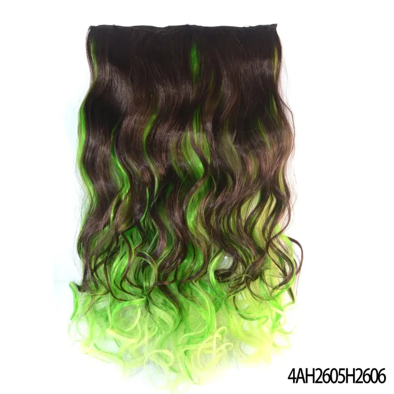 Long Straight Curly One Piece 5clips Clip-in Extensions 22Inch Heat Resistant Hairstyles Colour Mix Blonde Hair Piece For Women — image 19