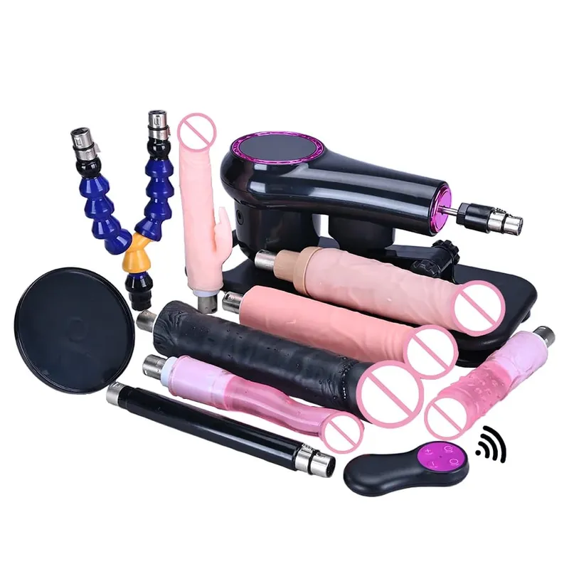 vibratore telescopico automatico della macchina dell'amore che spinge la macchina del sesso con diversi giocattoli allegati al dildo Giocattoli del sesso — image 14