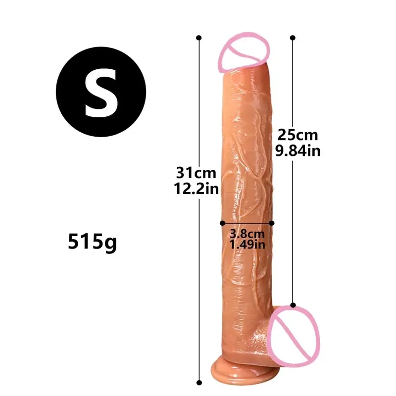 Godemiché à pénis Super Long de 13,3 pouces, doux et réaliste avec ventouse, jouets sexuels anaux pour hommes et femmes, masturbateur, énorme Phallus — image 13