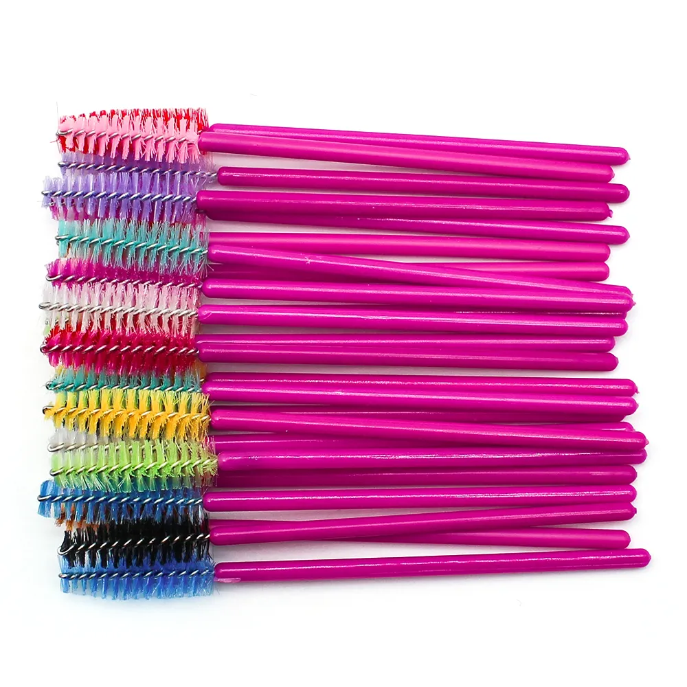50ชิ้นทิ้งแปรงขนตาขยายกุหลาบสีแดงคิ้วแปรงมาสคาร่าไม้กายสิทธิ์ตาขนตาชุดเครื่องมือเครื่องสำอางแต่งหน้าความงาม — image 6