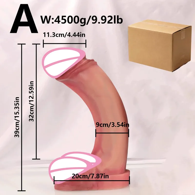 Ventosa per pene in silicone morbido e spesso super realistico, adatta per l'inserimento vaginale, giocattoli sessuali per adulti per donne e uomini gay — image 7