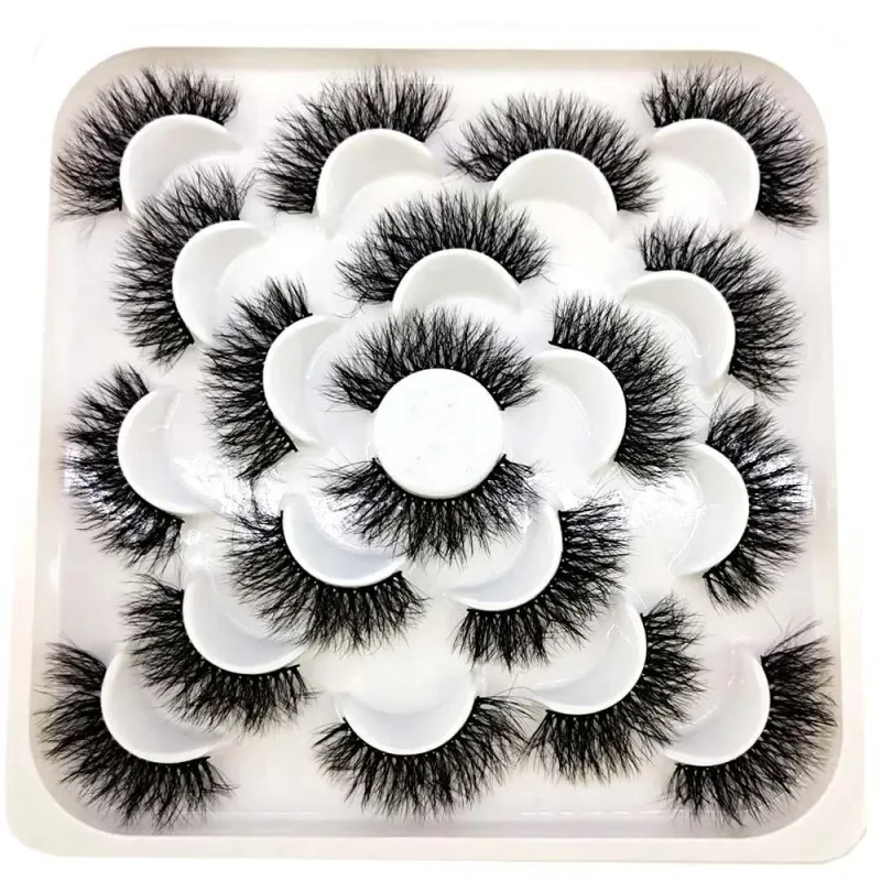 NEW 10 pairs Handmade 3d mink lashes short False Eyelashes Cross Messy Dense Natural Eye Lashes Stage Makeup False Eyelashes — image 11