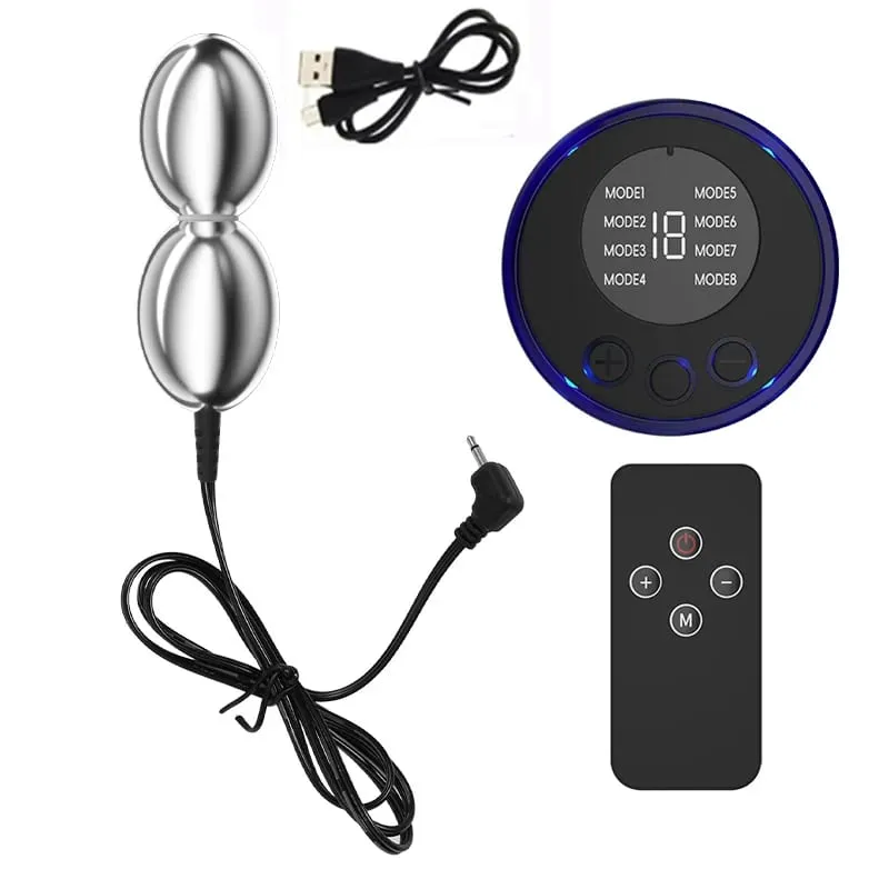 SM Elektrische Schock Doppel Kugeln Anal Butt Plug Prostata Massager E-stim Sex Spielzeug Für Männer Homosexuell Frauen Vagina stimulation Ass Dilatator — image 8