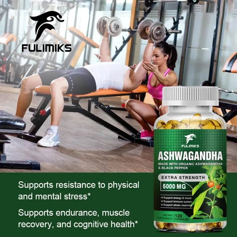 【Buy 1 Get 1 Free】KSM 66 Ashwagandha Root Extract Capsules 5000mg with MACA - Support Sleep Health Stress Focus Brain Ener — image 6