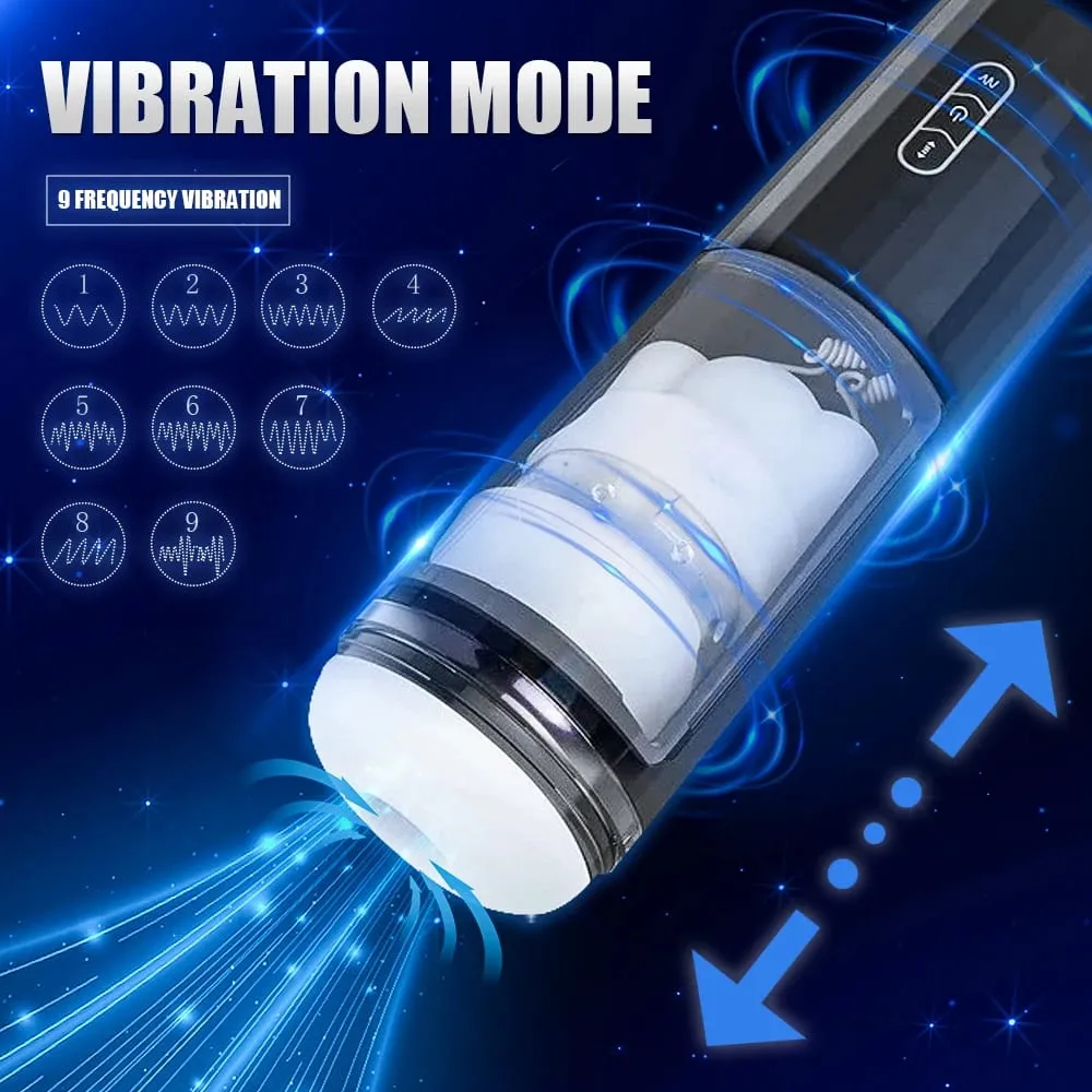 Automatico 9 vibranti e 7 spinte masturbazioni maschili macchina del sesso giocattolo pompino succhiare masturbatore per uomini giocattoli per adulti — image 3