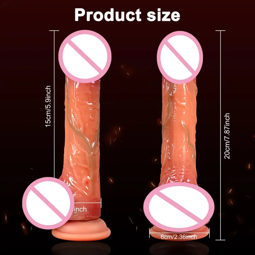 Teleskop Realistischer Dildo Vibrator Heizung Thrusting Vibrador Erwachsene Sexspielzeug für Frauen Männer G-Punkt — image 5