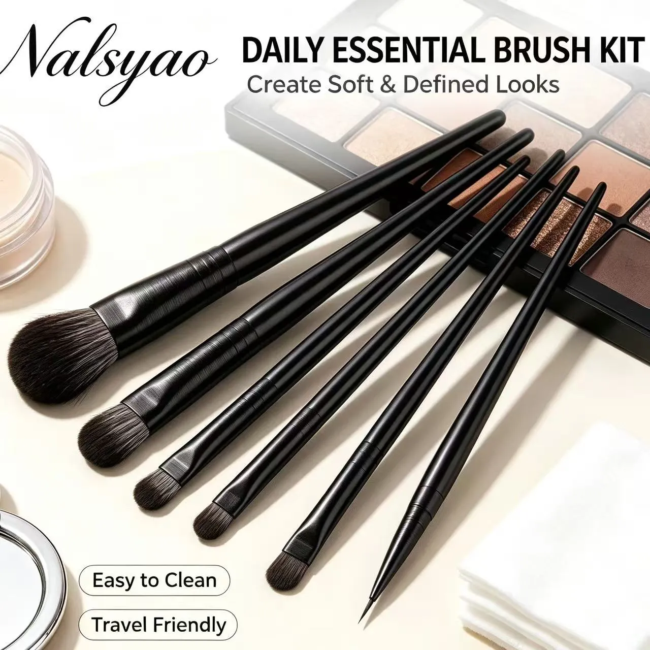 Eyes Cosmetic Blending Detail Make Up Tools Natural Eye Makeup Brushes Set Eyeshadow Brush Eyebrow Contour Eyeliner Brush Women — image 1