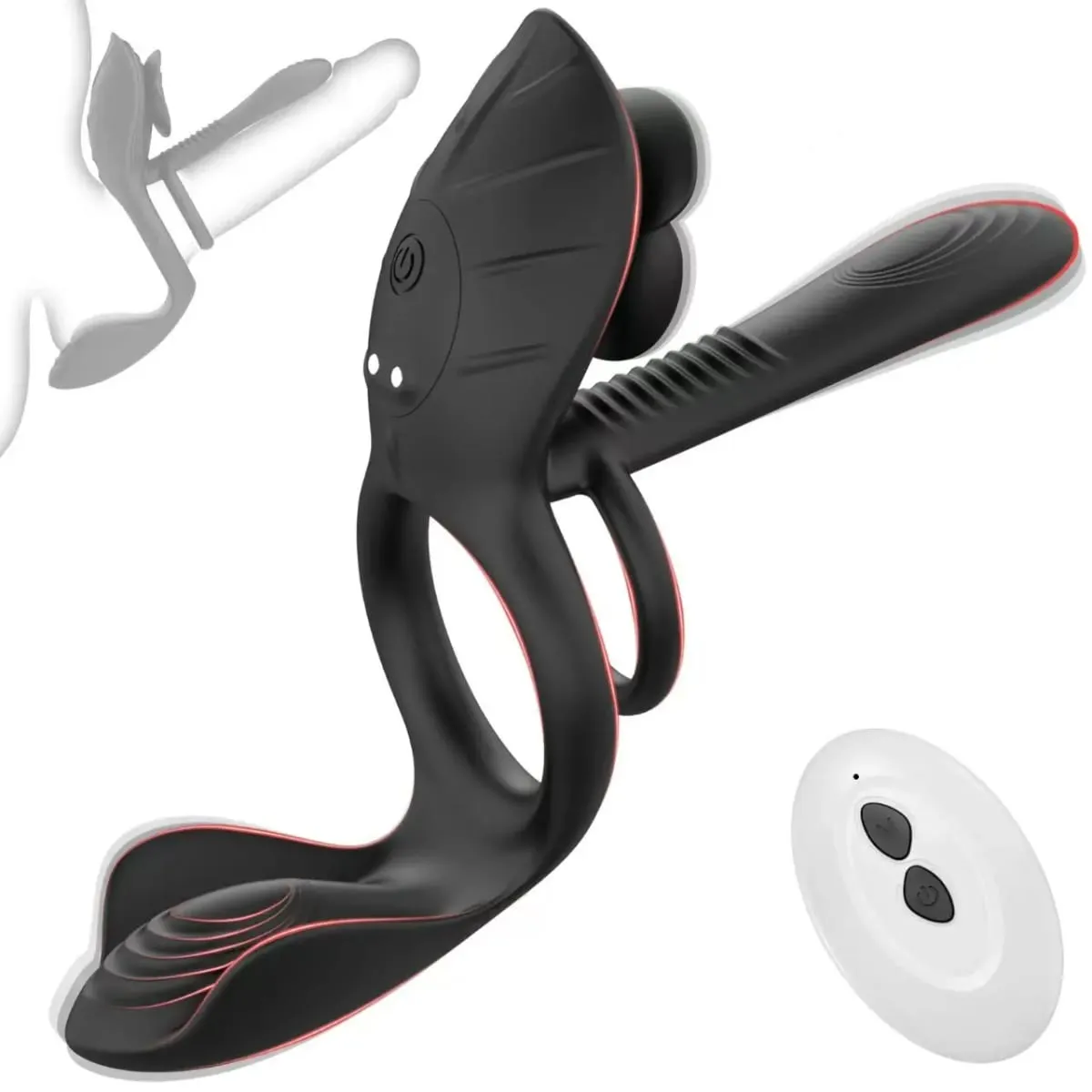 Cockring Vibrerende for mænd Udløsningsforsinkelse Mandlig erektil penisring G-Spot Klitoris Anal Stimulator Voksen sexlegetøj til par — image 2