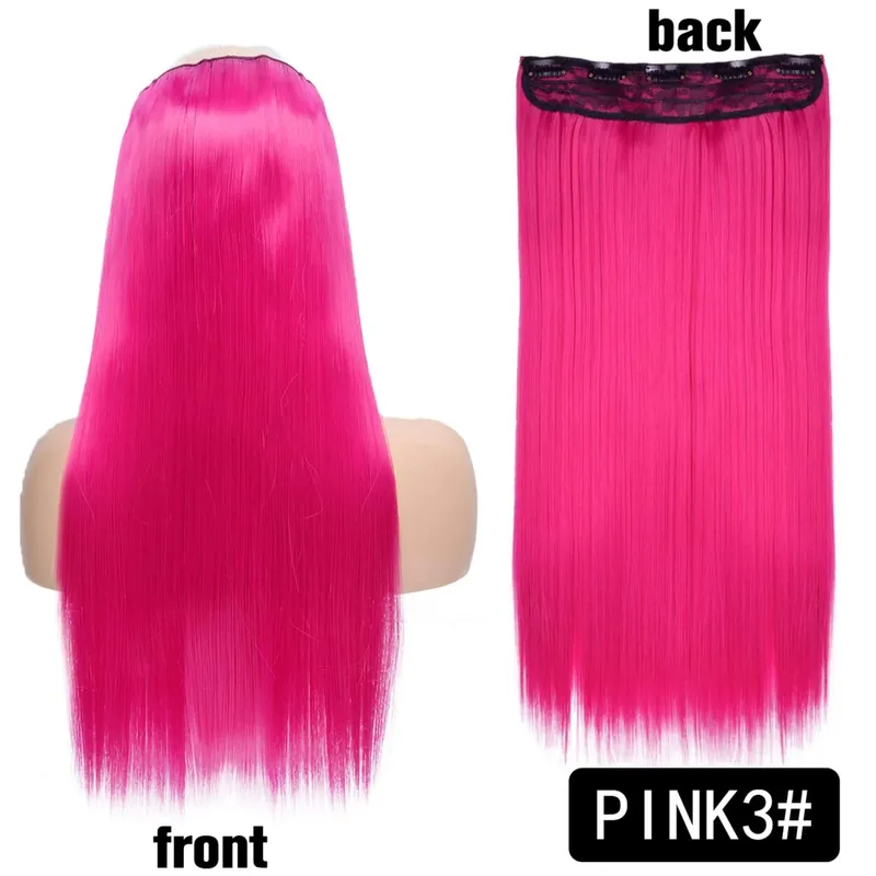 Long Straight Curly One Piece 5clips Clip-in Extensions 22Inch Heat Resistant Hairstyles Colour Mix Blonde Hair Piece For Women — image 76