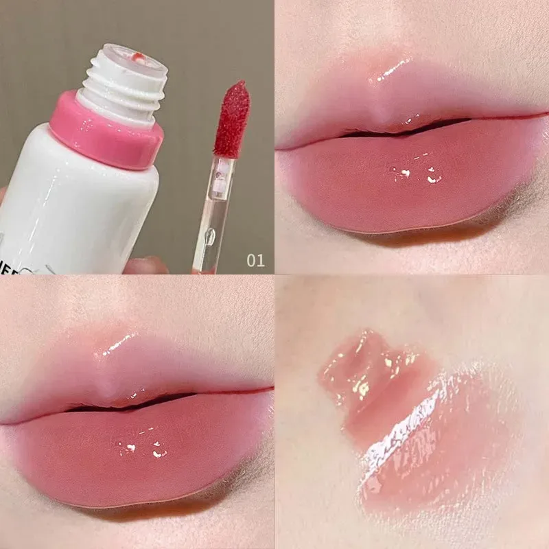 Herorange Glossy Lip Gloss Увлажняющий водянистые пухлые губы, стойкий на осень-зиму