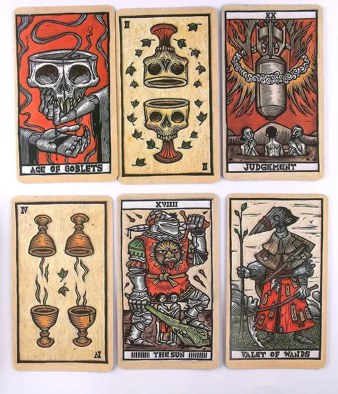 Tarot del A Tarot Deck และคู่มือแรงบันดาลใจจากโลกของ Guillermo del Toro หนังสือแปลกใหม่เริ่มต้นการ์ดเกมดาดฟ้าของเล่น — image 4