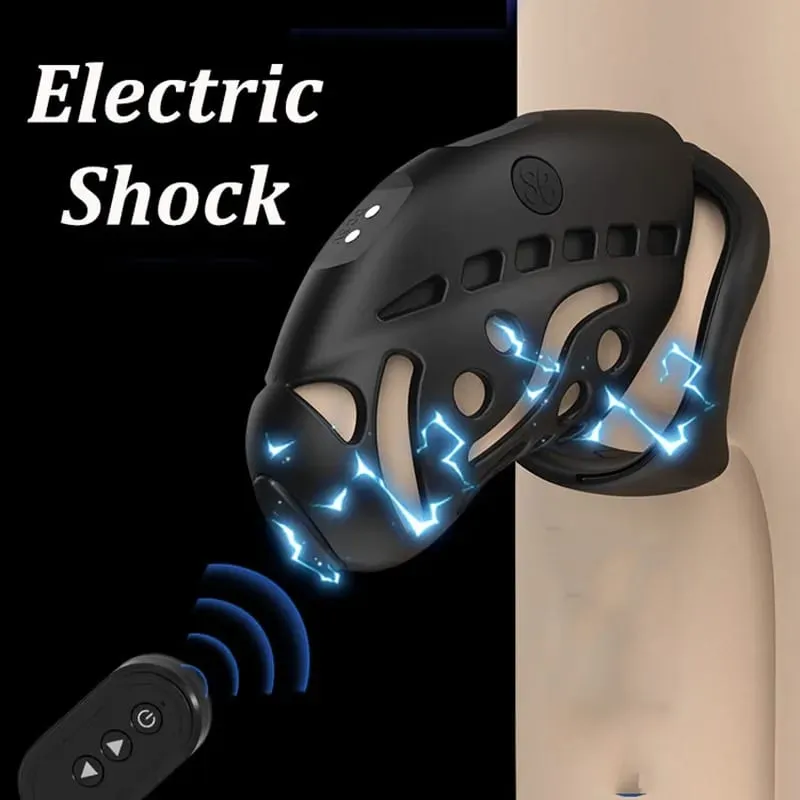 Drahtlose Fernbedienung Elektrische Schock Penis Käfig Männliche Keuschheit Gürtel Elektrische Cock Cage Keuschheit Gerät Sex Spielzeug Für Männer Homosexuell — image 6
