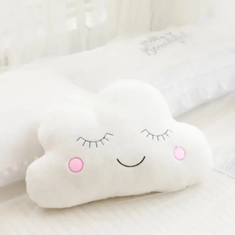 Hot Stuffed Cloud Moon Star Raindrop Plush Pillow Soft Cushion Toys For Children Baby Kids Girl Christmas Gift Room Car Decor