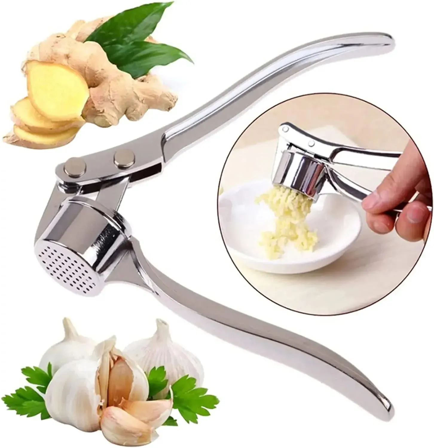 Kitchen Garlic Press Garlic Clips Multi Functional Stainless Steel Manual Pull Efficient Ginger Garlic Crusher Home Utensils — image 2