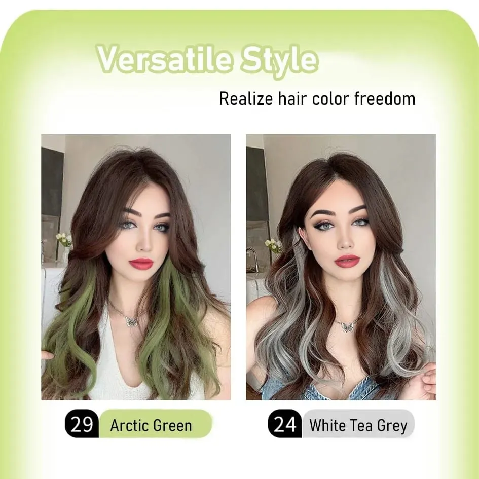 Synthetic 2 pieces set 50cm colored curly hair extensions water wave pink blue purple Halloween Christmas wig — image 4