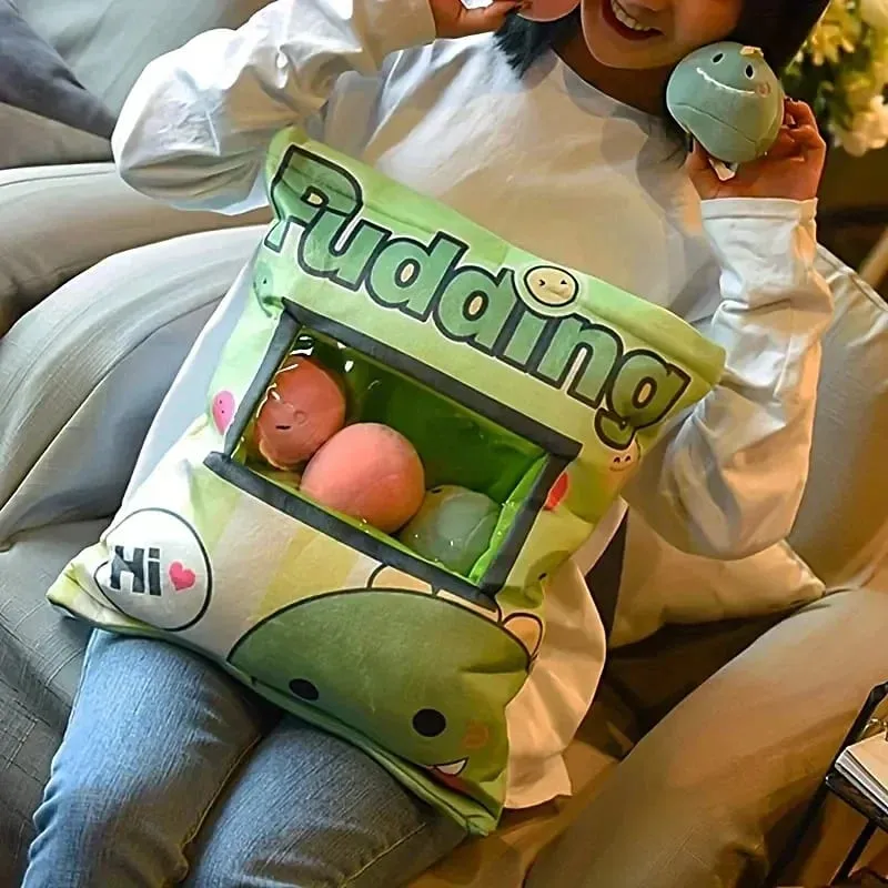 Mèo Thỏ Ăn Nhẹ Gối Pudding Trang Trí Nhồi Bông Mini Hình Thú Mèo Búp Bê Bánh Sang Trọng Đồ Chơi Kawaii Gối Sang Trọng Quà Tặng — image 4