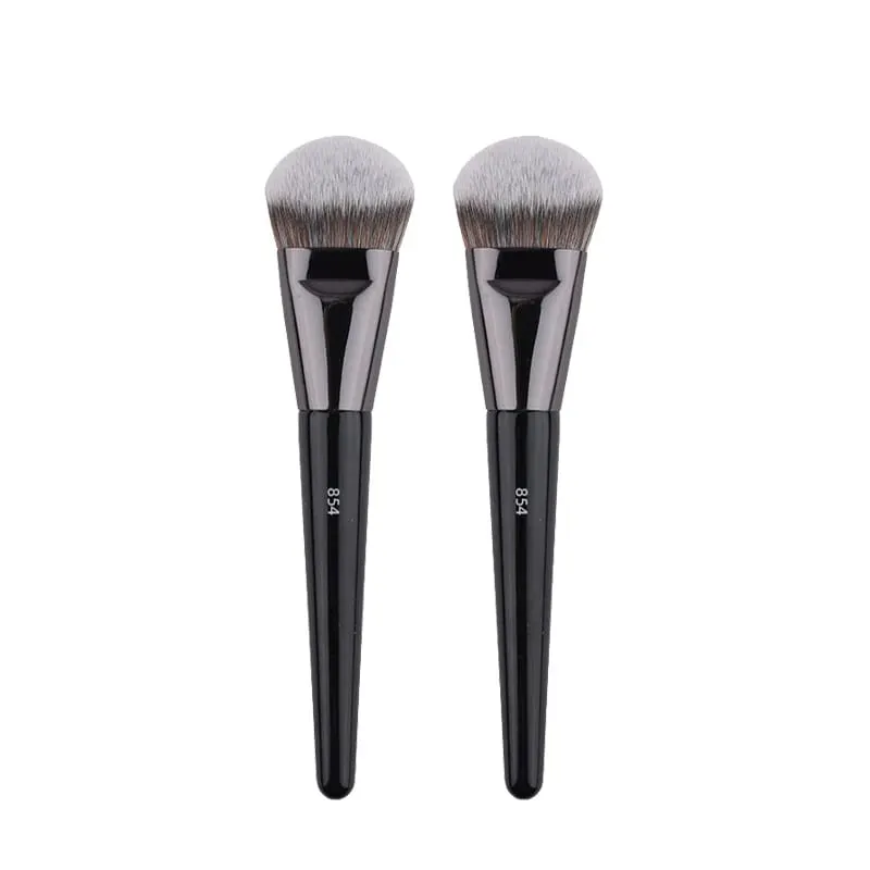 1 brocha de maquillaje en ángulo, Base líquida, brocha de maquillaje, bronceador, detalle lateral, herramientas de belleza esenciales para la cara 854 — image 13